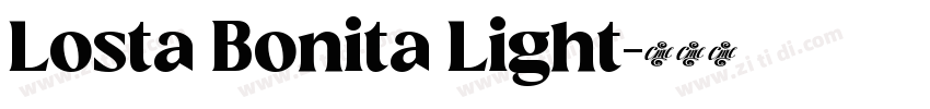 Losta Bonita Light字体转换 Losta Bonita Light字体转换